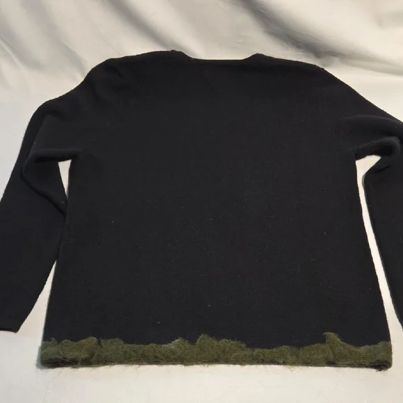 Carole Little Black Sweater with Colorful Mushroom Design - Picture 4 of 7